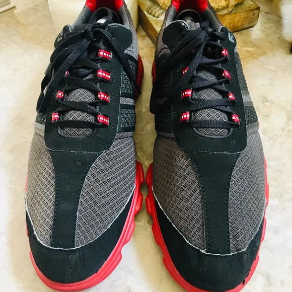 FJ FootJoy Superlites Black Red Gray Spikeless 58123 Mens Golf Shoes US 12M - Picture 5 of 10